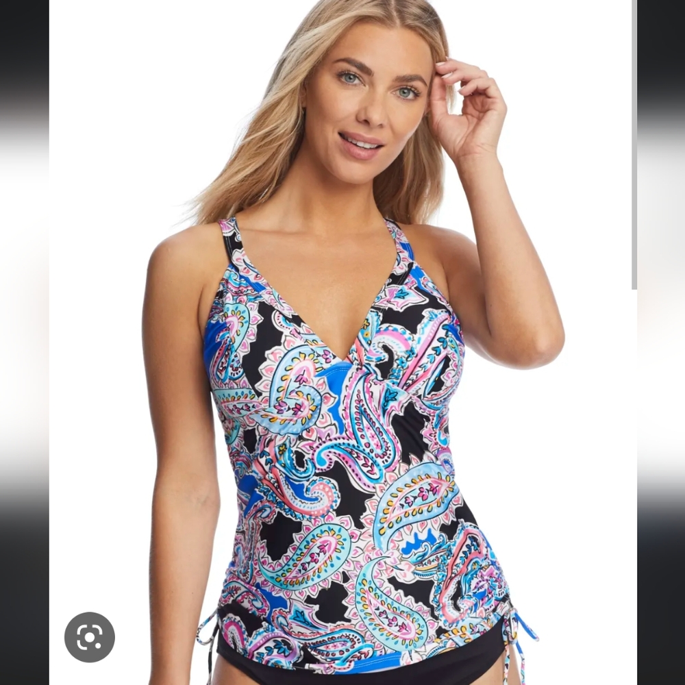 24th & Ocean Lahaina Shirred Tankini Top